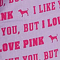 Purple With "I Love Pink" Print