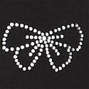 Black with Bow Diamante Graphic