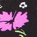 Black Ground Floral Print